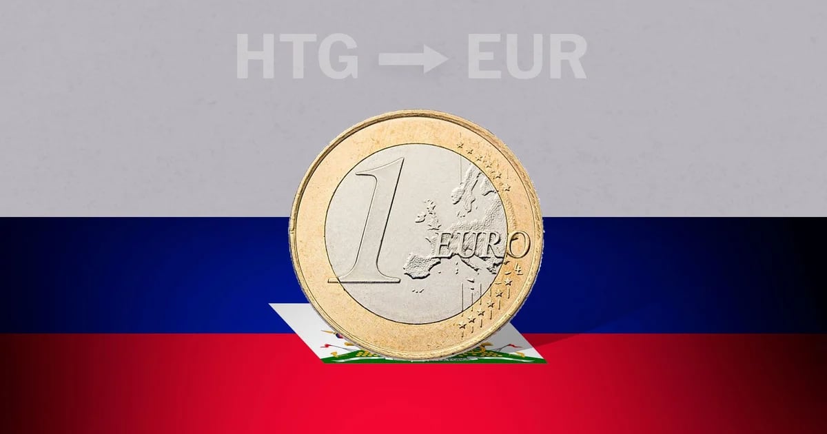 Closing value of the euro in Haiti on April 25 from EUR to HTG