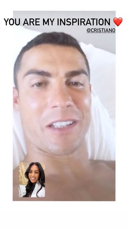 El mensaje de Georgina Rodriguez a Cristiano Ronaldo después que el portugués dio positivo de coronavirus (Instagram)
