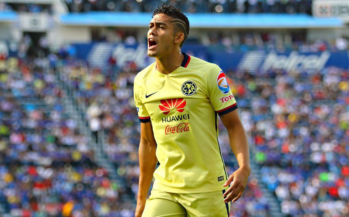 Andrés Andrade en el América de México, donde hizo 10 goles y brindó 6 asistencias en 79 partidos. (Imago7)