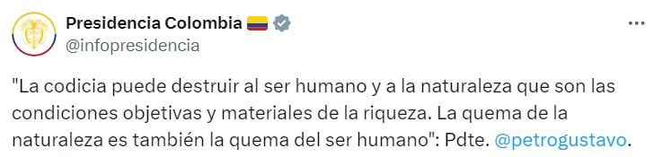 En la inauguración de la FilBo, el presidente Gustavo Petro citó a La Vorágine "El corazón de Colombia se ha llenado de Violencia" - crédito @infopresidencia