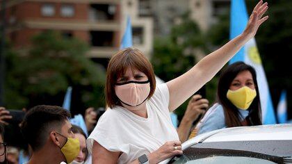 Patricia Bullrich, en una movilización opositora en Córdoba