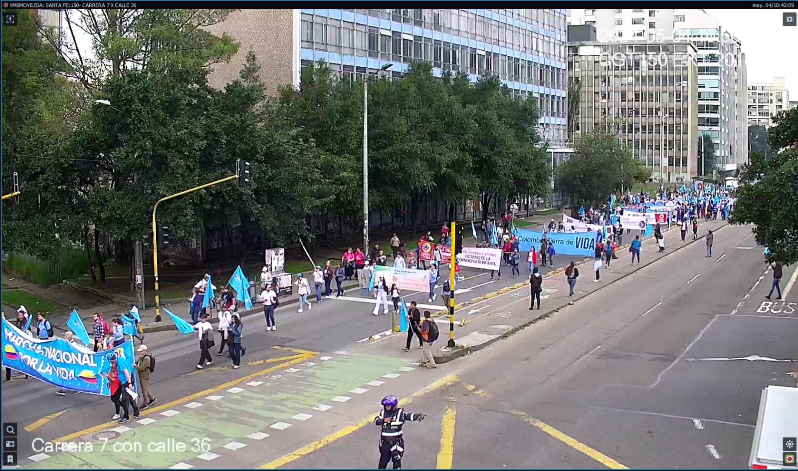 Hay varios corredores viales que presentan bloqueos a esta hora - crédito @BogotaTransito/X