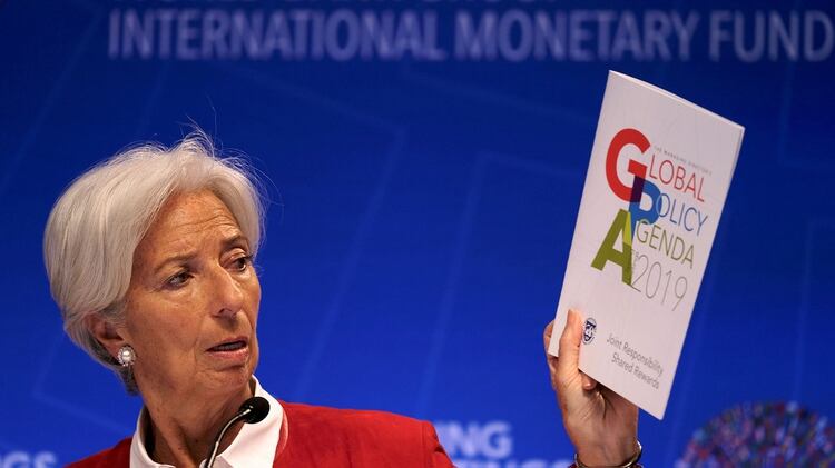 Christine Lagarde en la conferencia de prensa de ayer (REUTERS/James Lawler Duggan)
