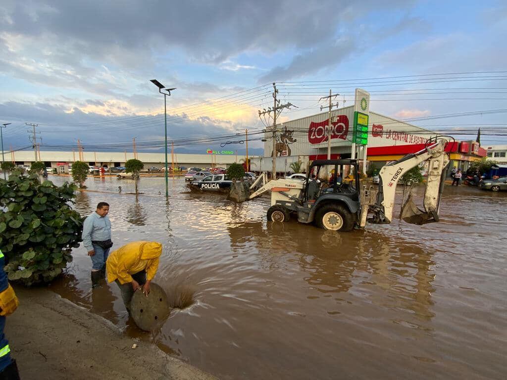 Inundaciones en Chalco tras fuertes lluvias (Gobierno de Chalco)