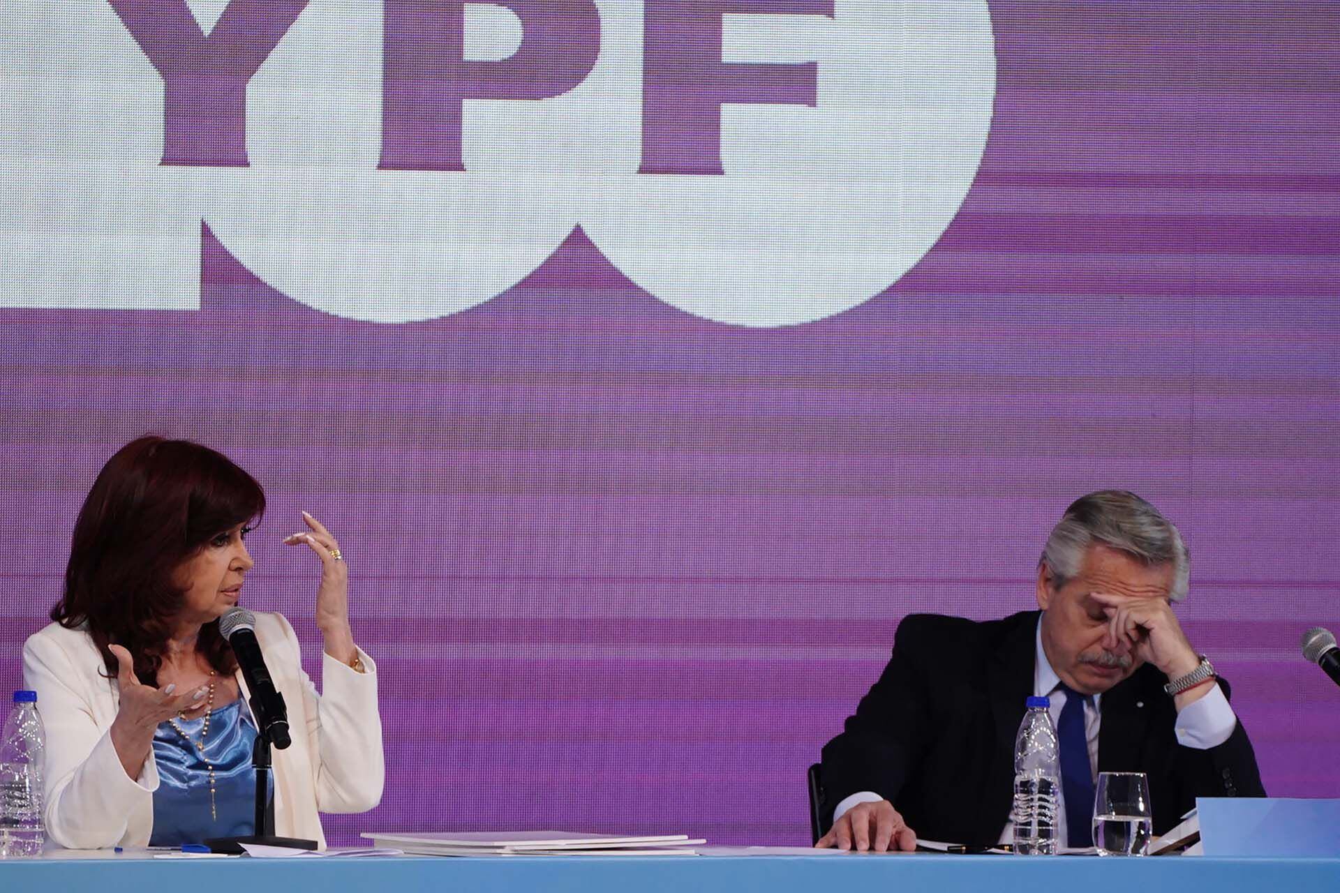 Cristina Kirchner y Alberto Fernández, en una foto que explica todo (Franco Fafasuli)
