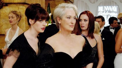 Anne Hathaway, Meryl Streep y Emily Blunt en "El diablo viste a la moda"