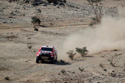 Nasser Al Attiyah (Toyota) conquistó la segunda etapa. Foto: REUTERS/Hamad I Mohammed