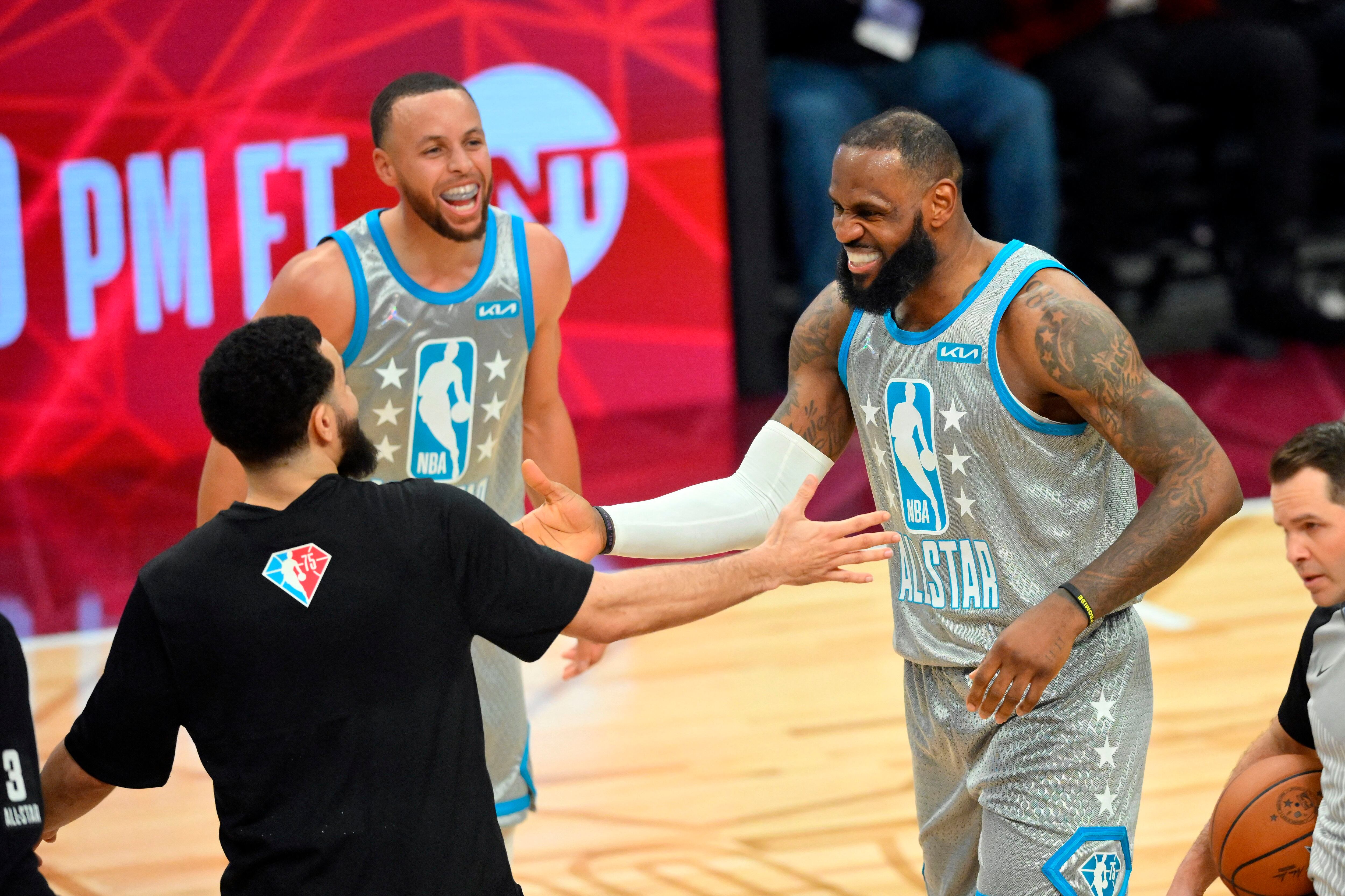 LeBron James quiere juntarse con Stephen Curry para los Juegos Olímpicos de París 2024 (David Richard-USA TODAY Sports)