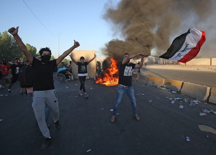 Las protestas en Irak (AFP)