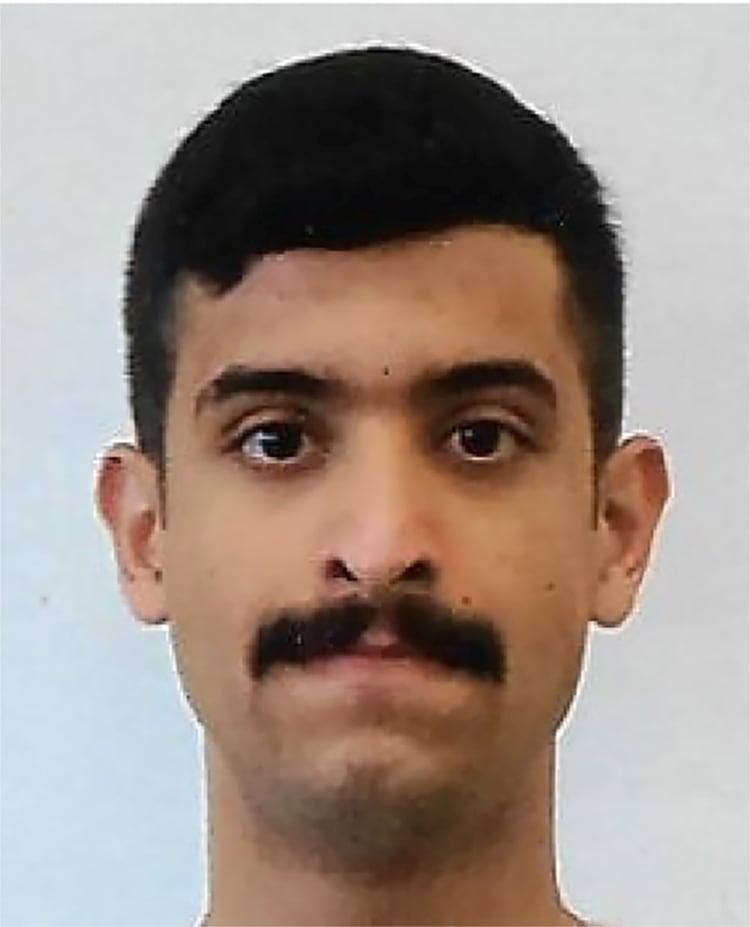 El teniente segundo de la Fuerza Aérea Real de Arabia Saudita, Mohammed Saeed Alshamrani, aviador acusado de matar a tres personas en una base de la Marina de los EE. UU. En Pensacola, Florida