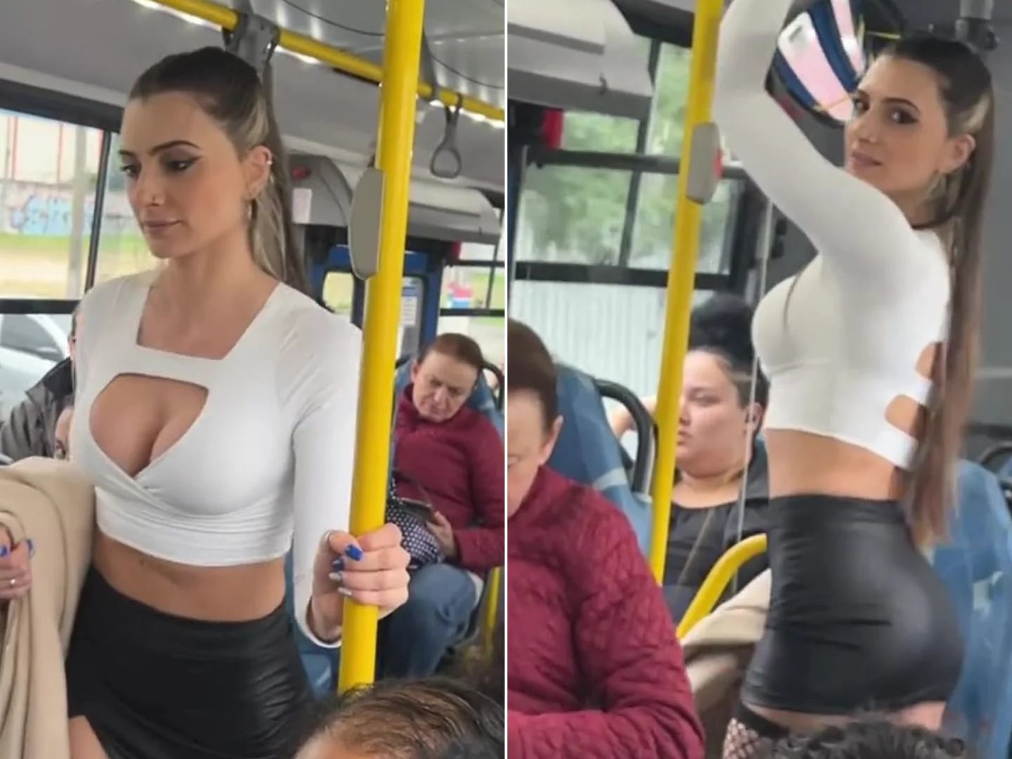 Viral: Mujer muestra cómo es viajar en transporte con ropa sexy