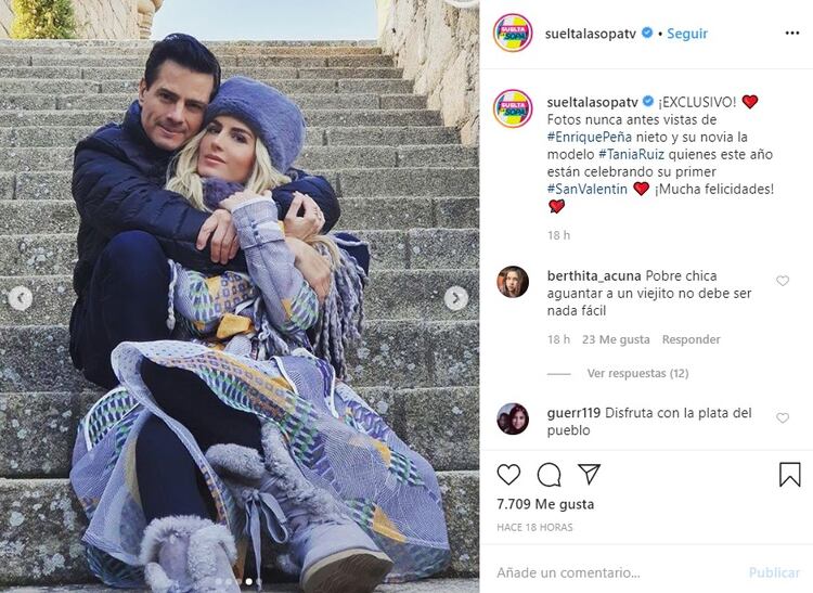 Enrique Peña Nieto y Tania Ruiz han sido vistos paseando y viviendo en España (Foto: Instagram)