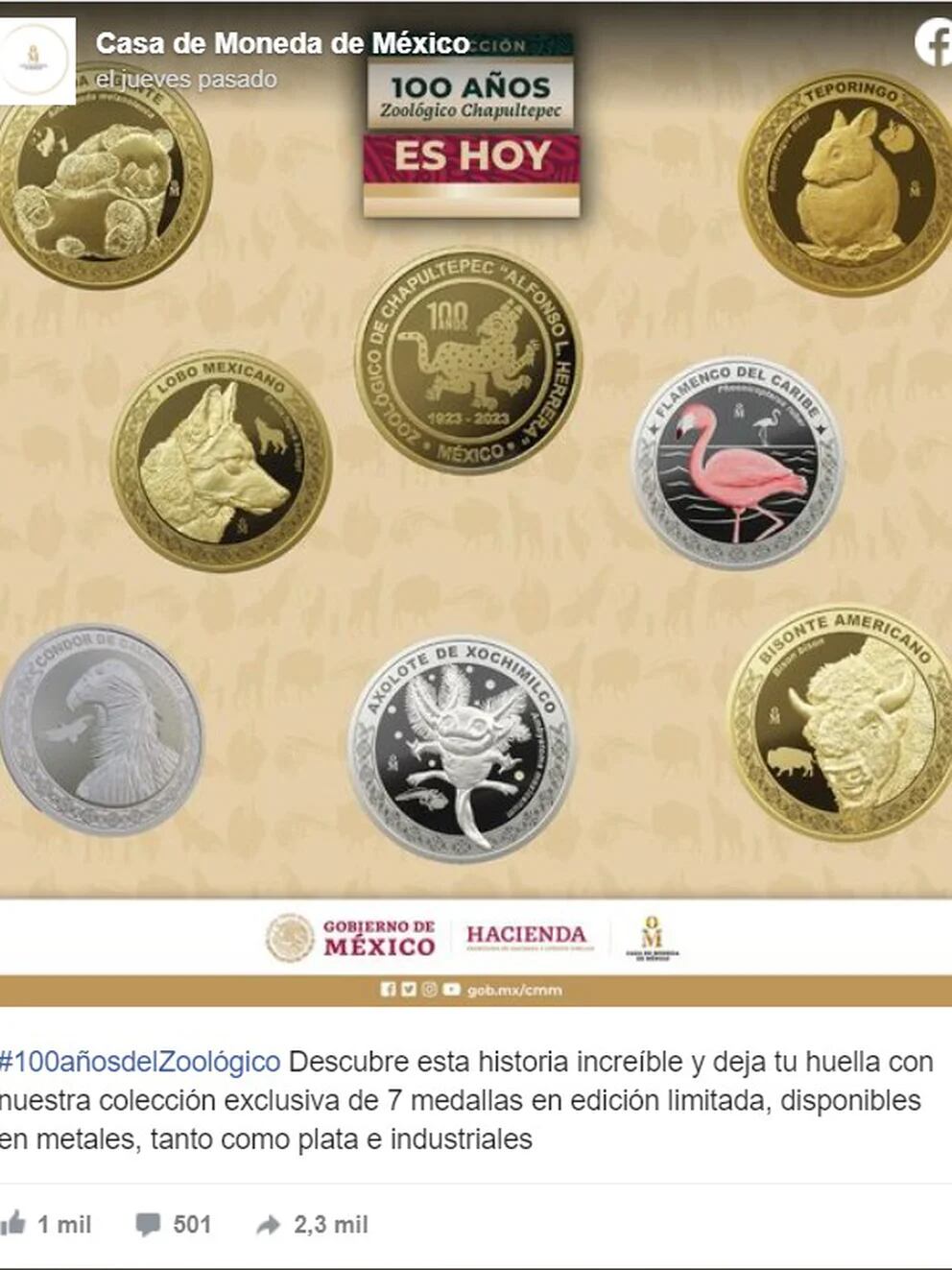 Las monedas del Zoológico de Chapultepec se agotaron otra vez y mejor ni  veas los precios de reventa