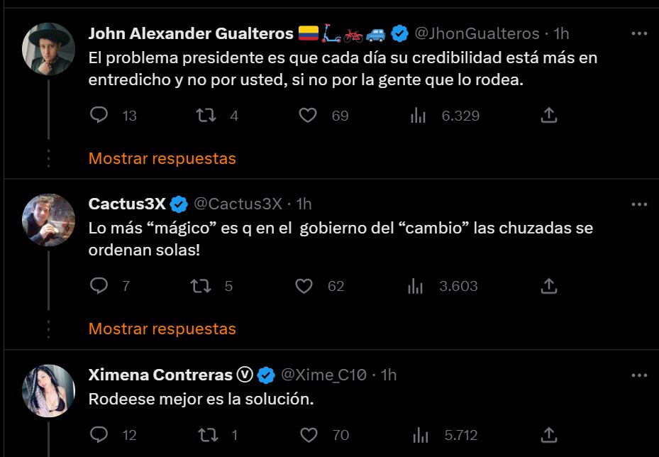 Así reaccionaron algunos internautas a la respuesta que Gustavo Petro le dio a Clara López | Captura de pantalla