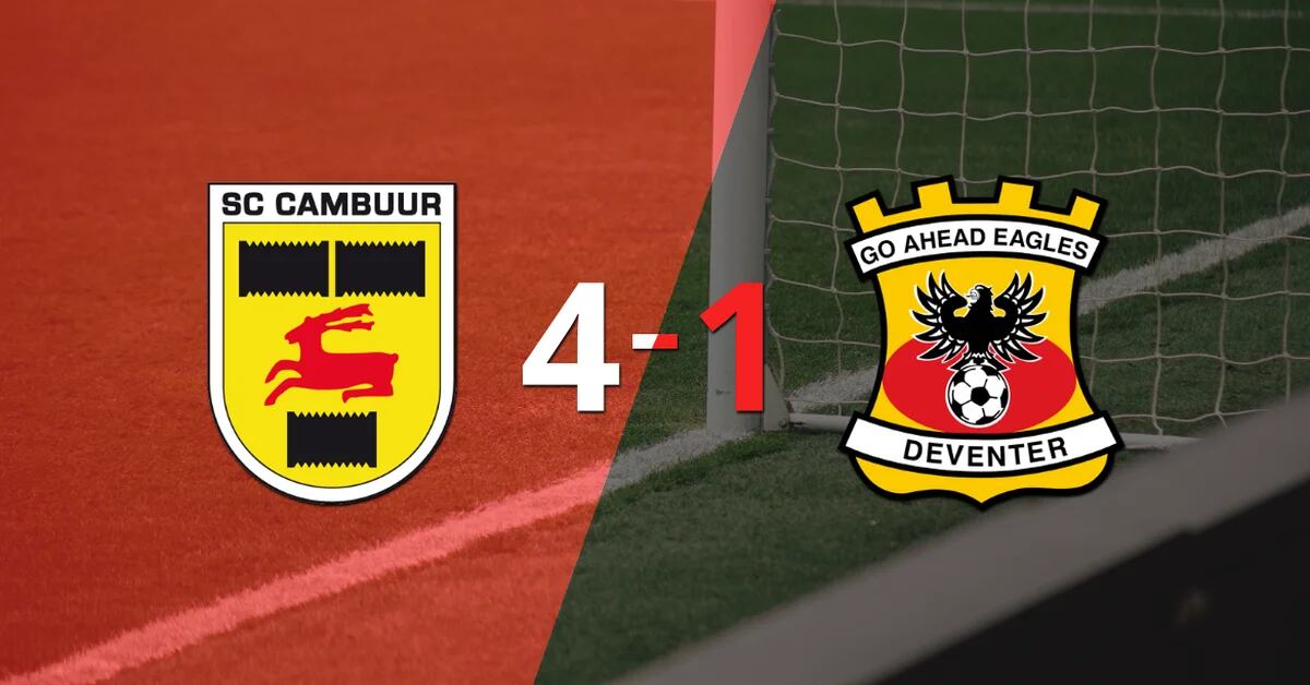 The Go Ahead Eagles were beaten 4-1 on their visit to Cambuur