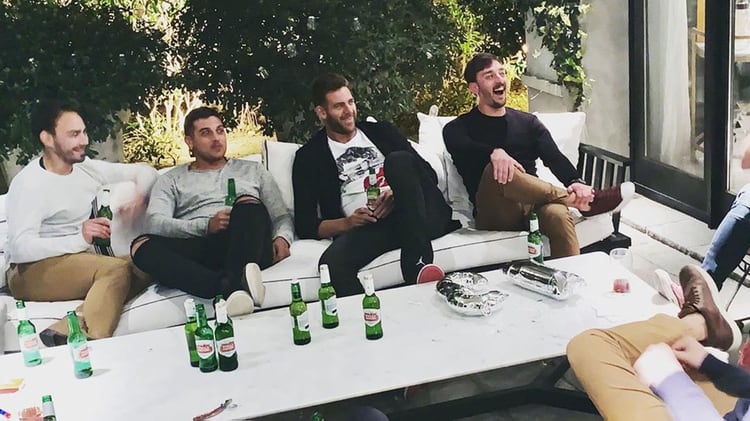 Del Potro celebró con sus amigos y familiares 