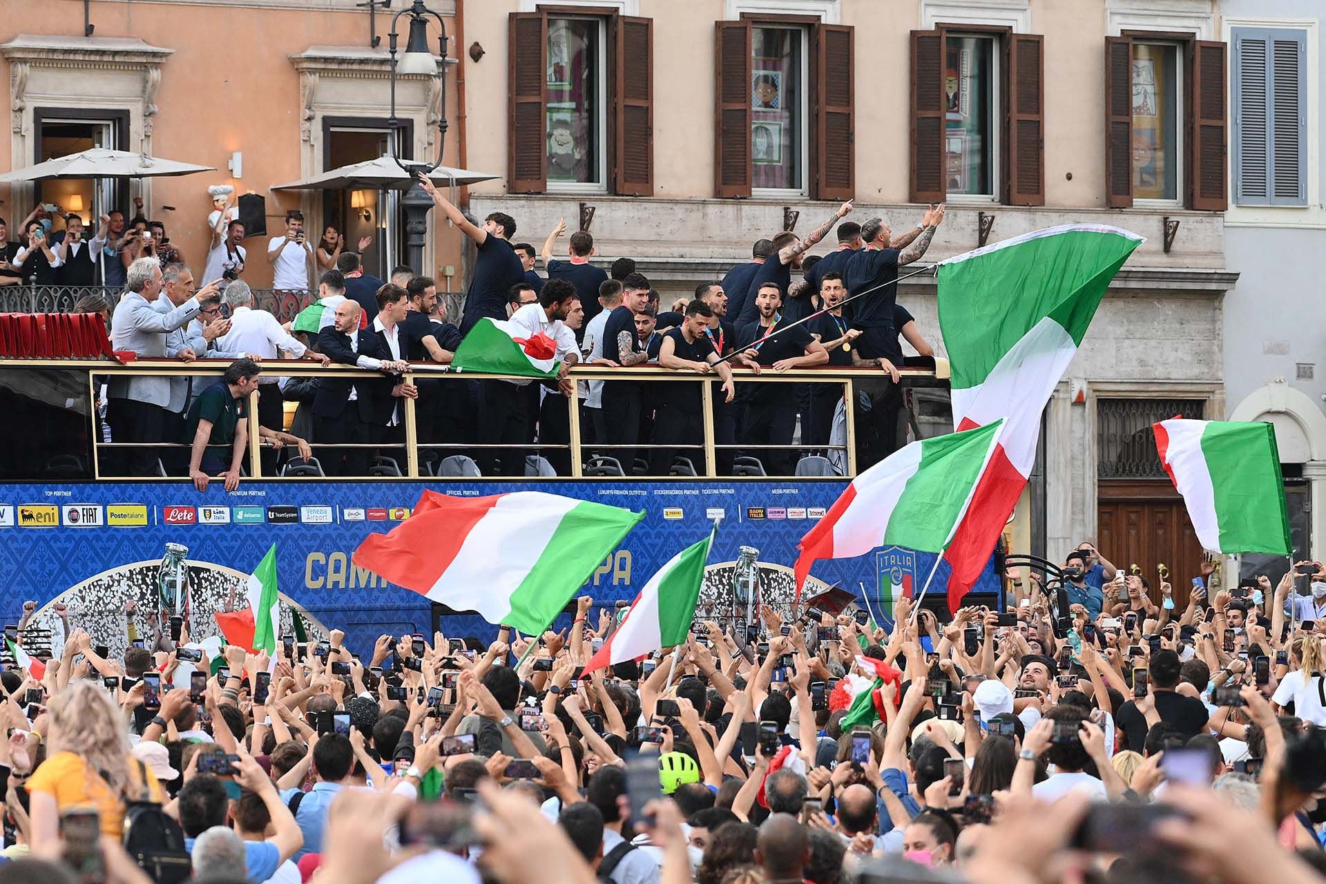 festejos italia campeon euro roma