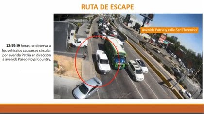 Las cámaras captaron la posible ruta del grupo delincuente (Foto: Fiscalía del Estado de Jalisco )