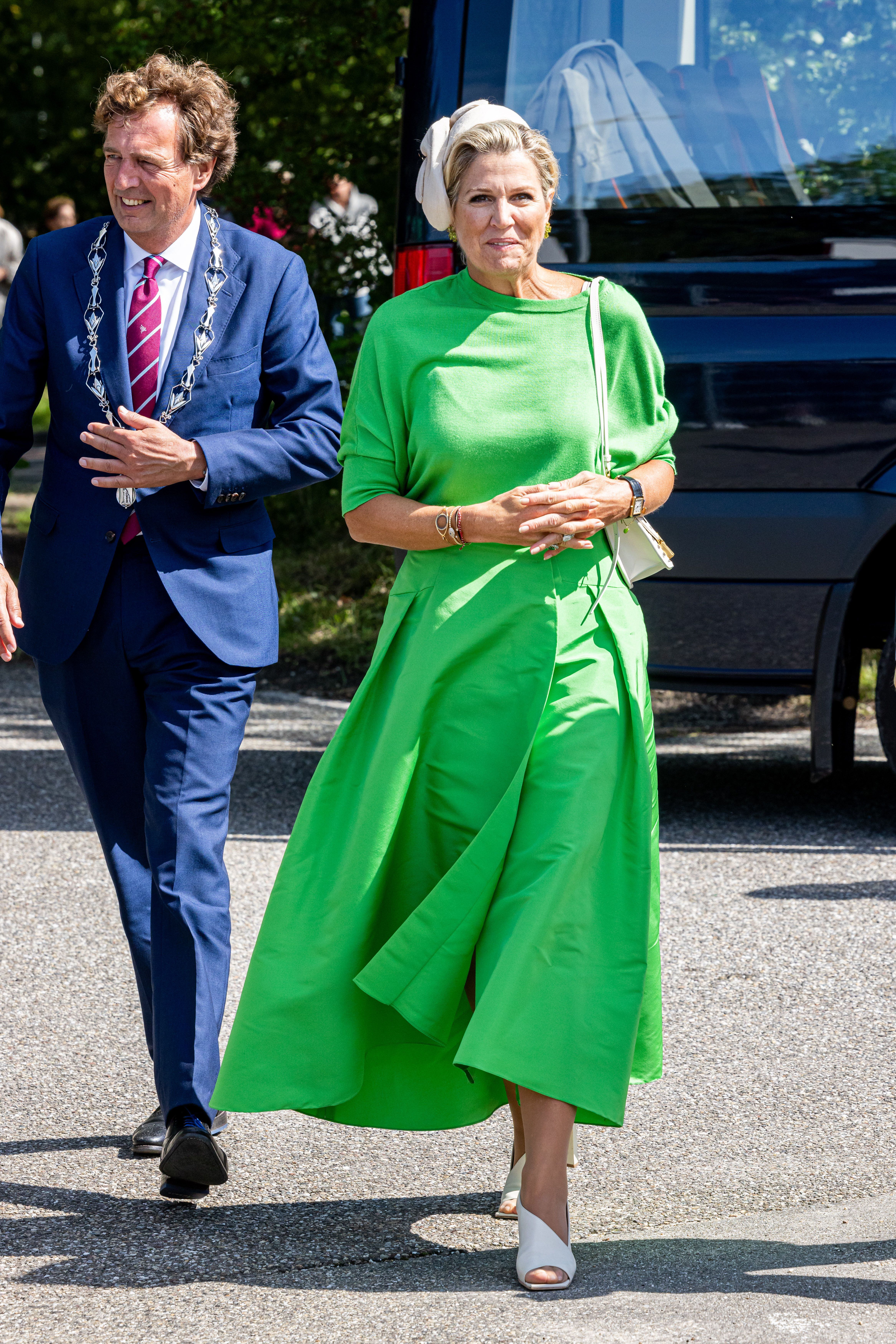Máxima de Holanda, durante la visita a Bennekom. (Patrick van Katwijk/Getty Images)