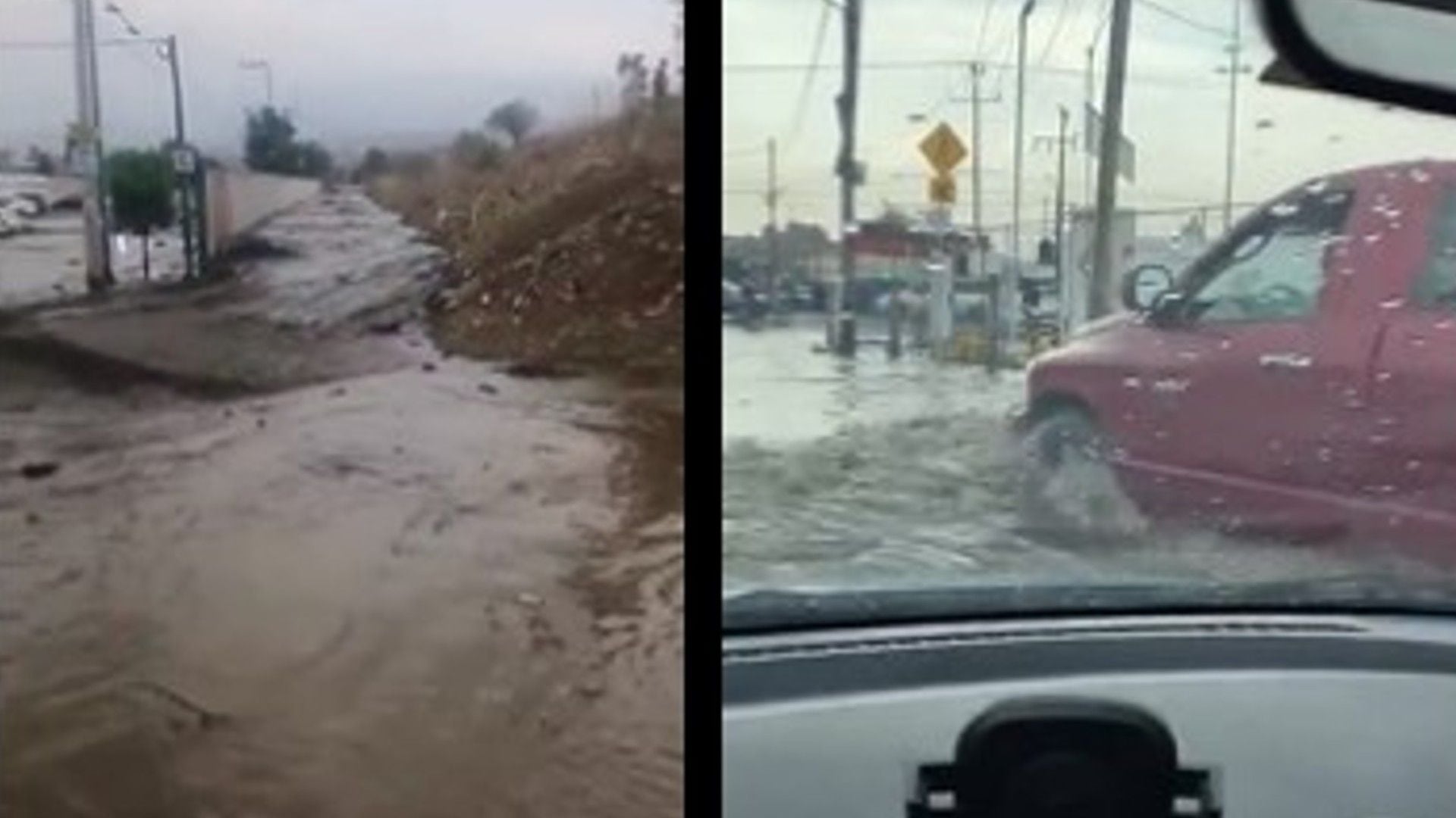 Inundación en Chalco tras desbordarse canal de "Las Maravillas" (Captura de pantalla)