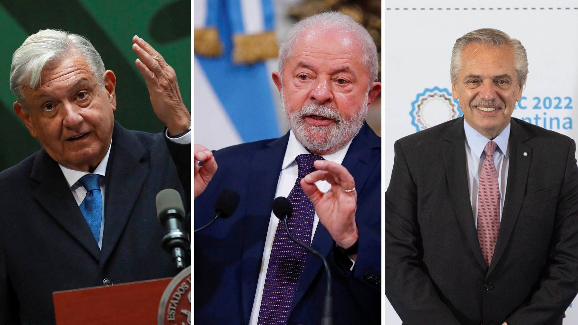 Alberto Fernández, Lula y Manuel López Obrador