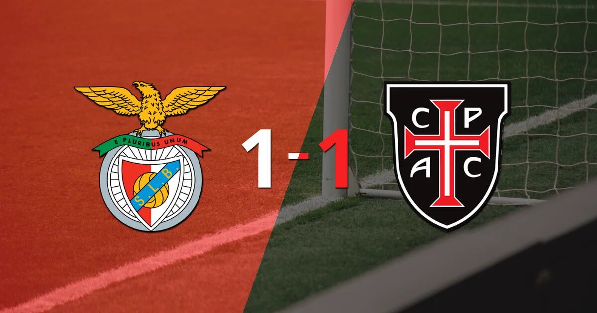 O Benfica não conseguiu jogar em casa frente ao Casa Pia e empatou 1-1