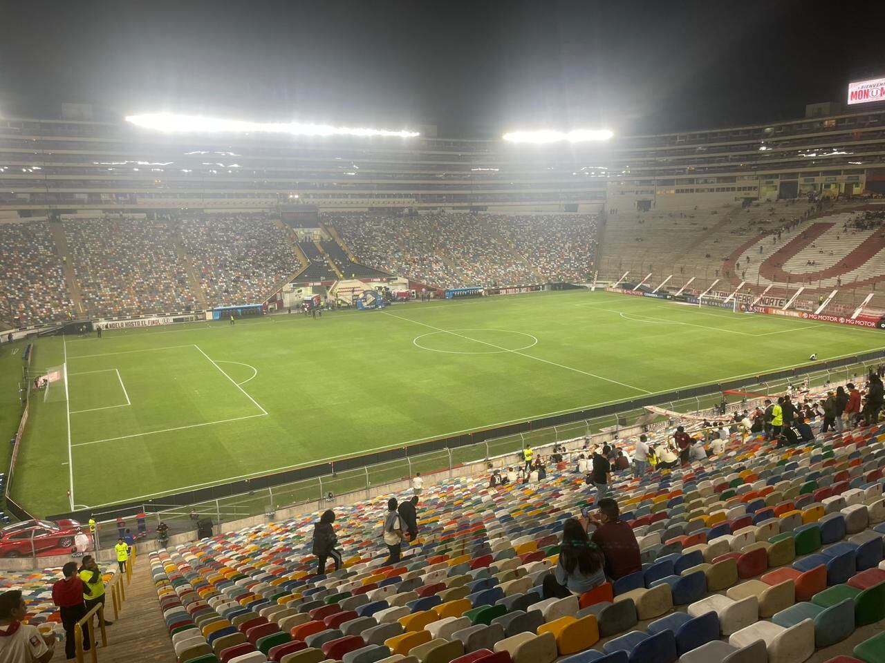 Instalaciones del estadio Monumental listas para recibir el Universitario vs Independiente Santa Fe. (Video: Luis Mario Pineda)