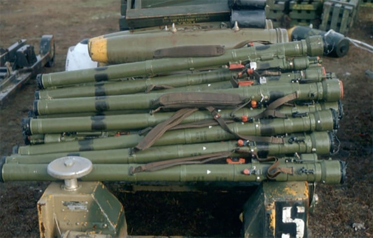 Misiles SA-7 capturados por los britÃ¡nicos luego de la rendiciÃ³n argentina