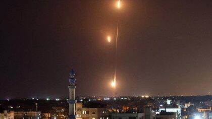Ataques con cohetes de Hamas en Tel aviv