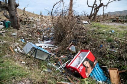 Escombros producto del desastre que dejó el huracán Iota a su paso 