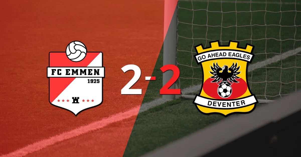 FC Emmen and the Go Ahead Eagles sign a draw in two