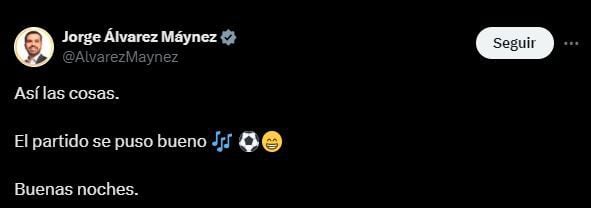 Máynez difundió la noticia en sus redes sociales (X/@AlvarezMaynez)