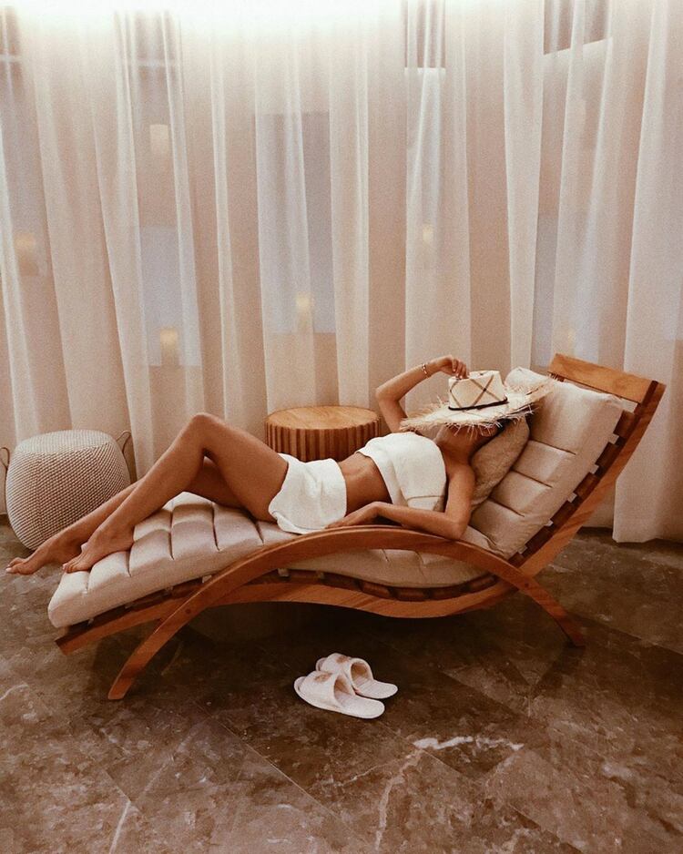 Disfrutando de un spa (Instagram: michellesalasb)