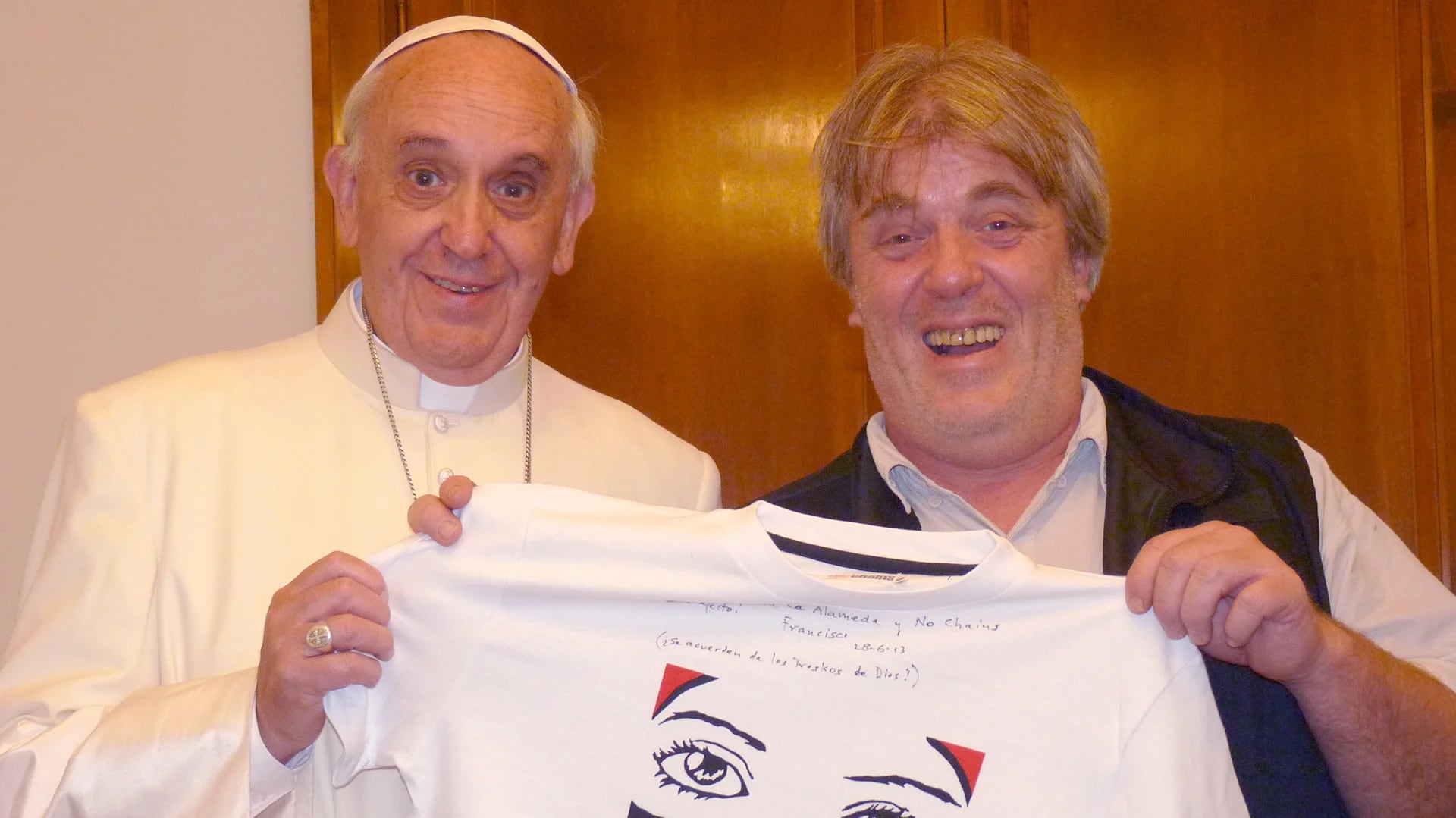Gustavo Vera junto al papa Francisco