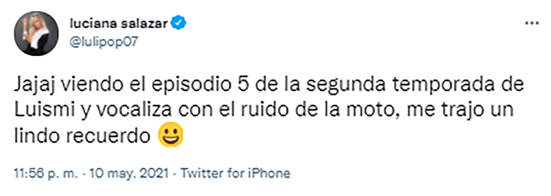 El tweet de Luciana Salazar sobre la serie de Luis Miguel