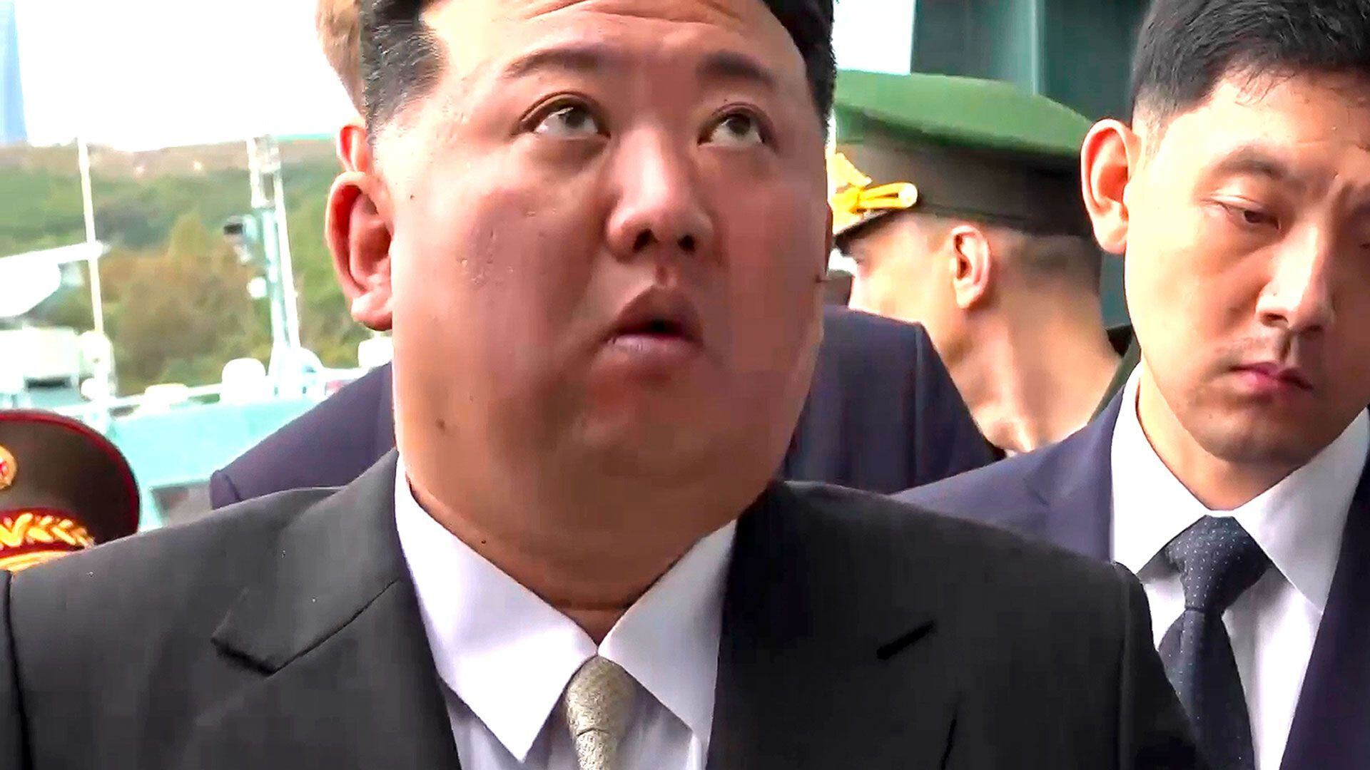 El gesto de sorpresa de Kim Jong-un (AP)