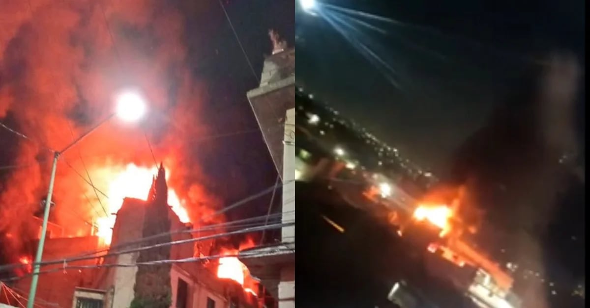 A violent fire consumed a house near the cable car in Iztapalapa