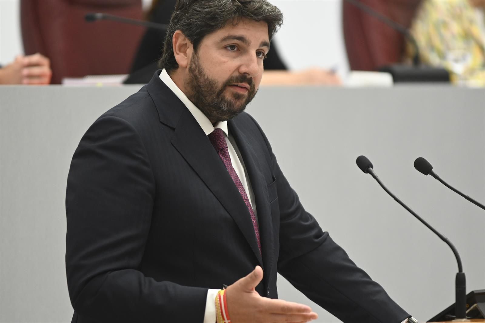 El presidente en funciones de Murcia, Fernando López Miras.
Martín C - Europa Press
