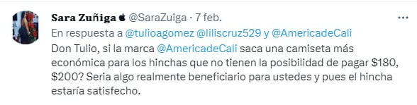 Hinchas del América cuestionan a Tulio Gómez.
