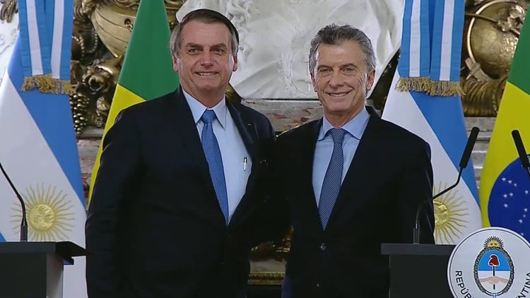 Bolsonaro, cuando visitó la Argentina.