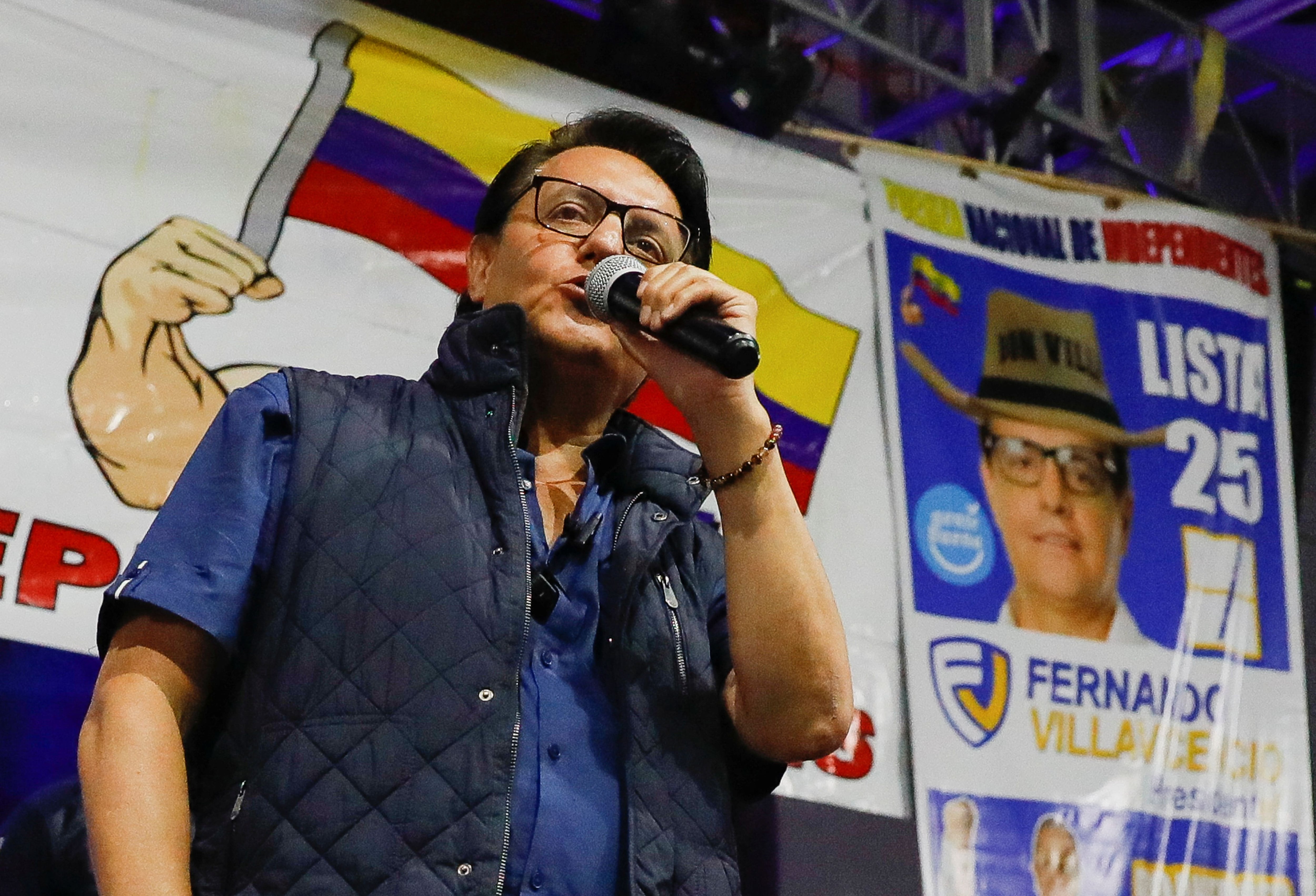 En su último discurso, Fernando Villavicencio se refirió a las mafias políticas. (REUTERS/Karen Toro)