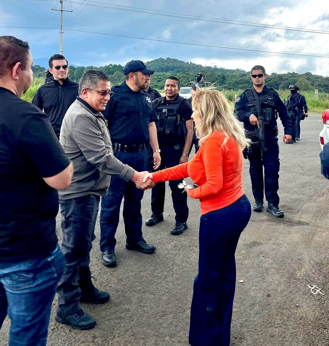 The state Secretary of Public Security, José Alfredo Ortega Reyes, appointed Civil Guard personnel this October 7 to guarantee the safety of the mayor and increase security in the municipality of Cotija.  Photo: SSP Michoacán