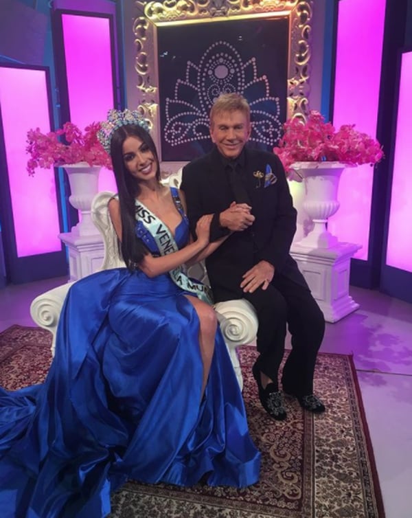 Osmel Sousa y Ana Ugarte, titular de Miss Venezuela Mundo 2017 (Instagram: Osmel Sousa)