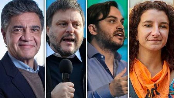 Jorge Macri, Leandro Santoro, Ramiro Marra y Vanina Biasi, candidatos a jefe de Gobierno porteño en las elecciones CABA 2023.