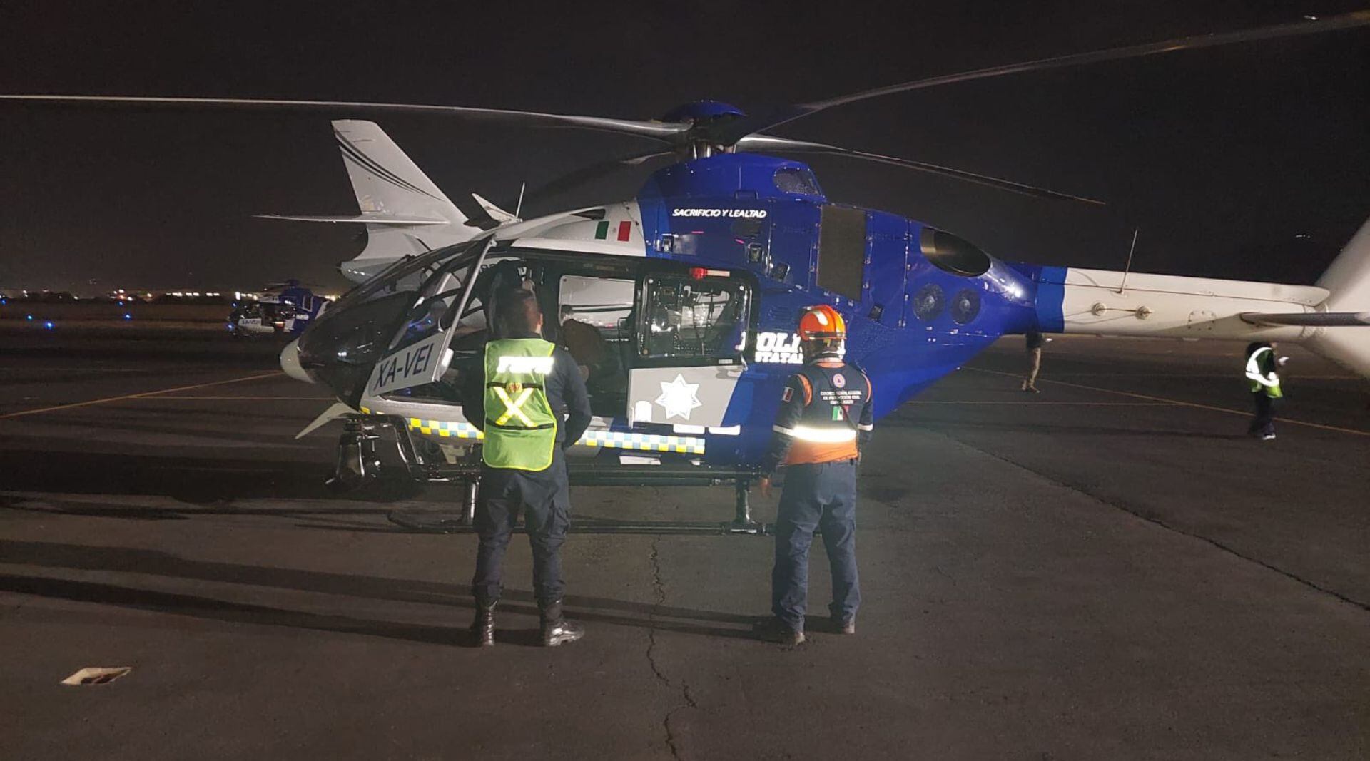 Al menos dos unidades aéreas de Guanajuato participaron en la búsqueda de 23 personas en San Luis Potosí. (Twitter/@AlvarCdeV)