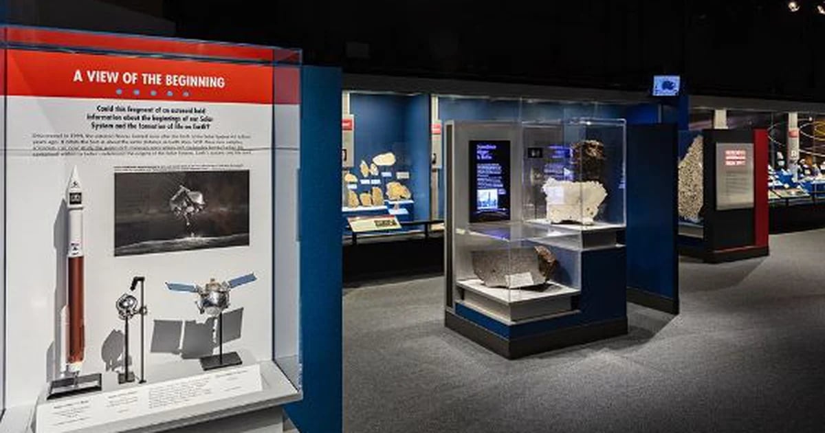 The magnificent specimen of the asteroid Bennu is on display in a museum in the United States