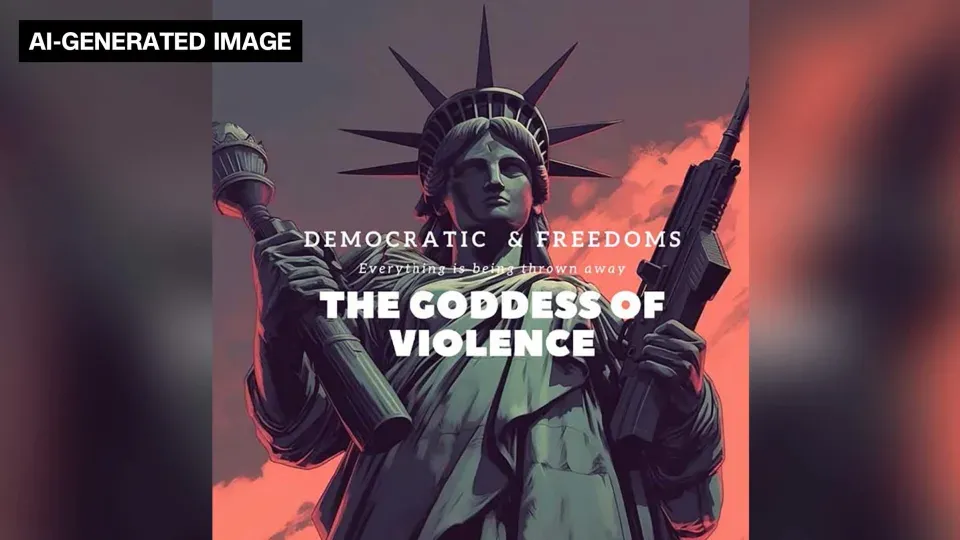 Algunas imágenes muestran a la Estatua de la Libertad y otras son referidas al movimiento Black Lives Matter. 