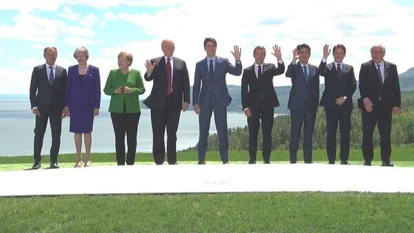 La foto de familia de la última Cumbre del G7 en Canadá