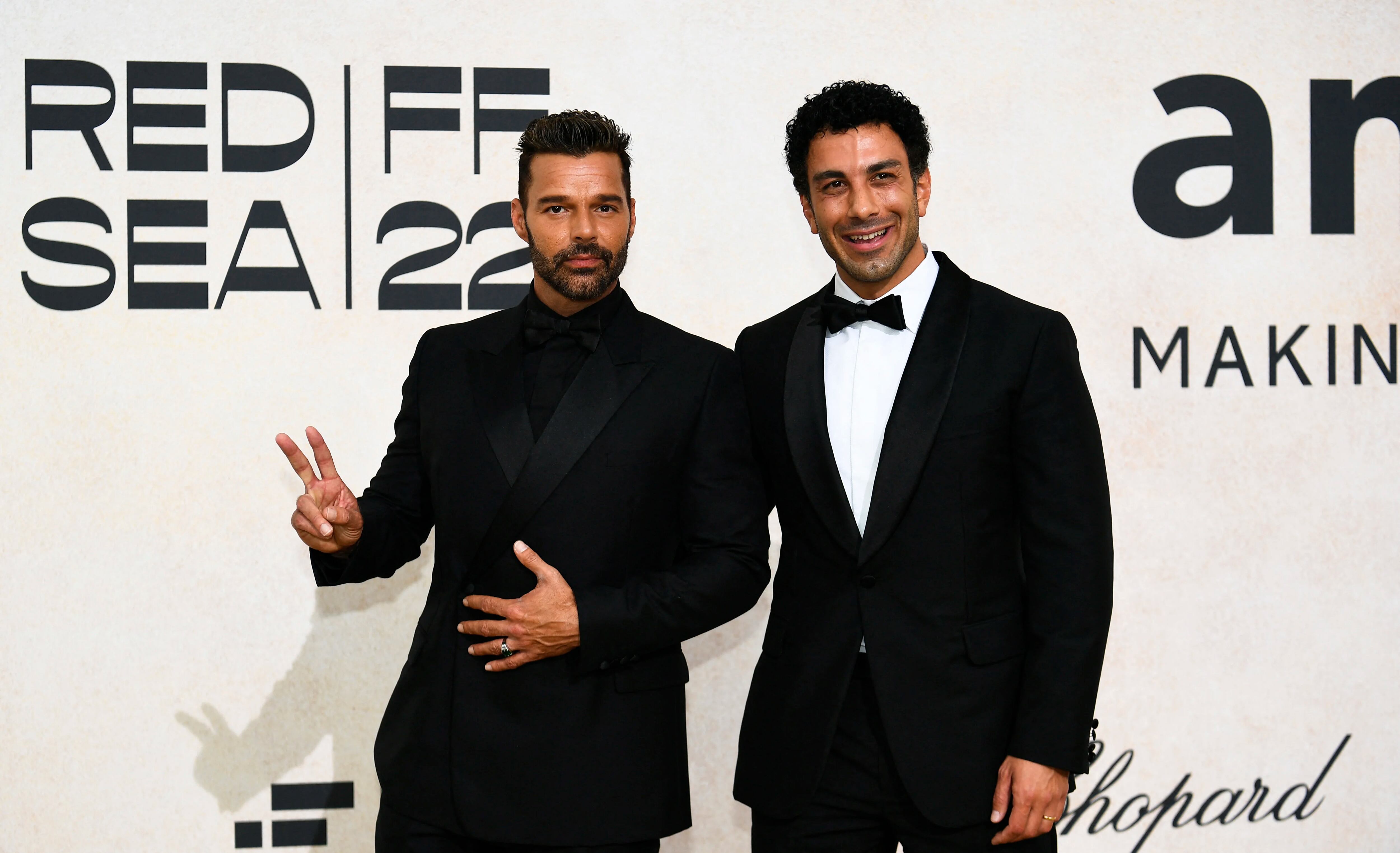 Ricky Martin y Jwan Yosef en el Festival de Cannes el año pasado (Reuters)