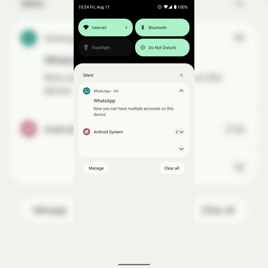 WhatsApp envía notificaciones a usuarios para que utilicen la funcion multi cuentas en sus celulares. (WABetaInfo)